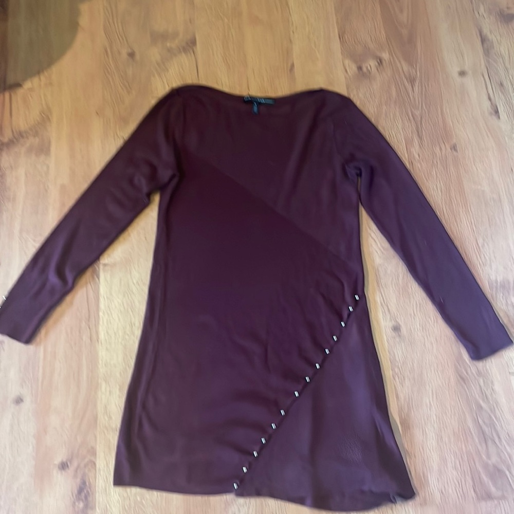 Burgundy sweater tunic